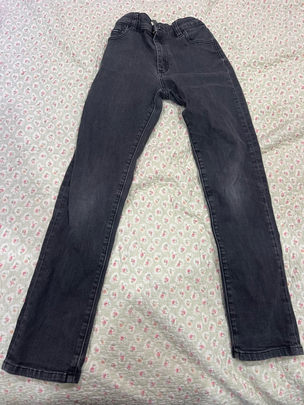Kids Dolce & Gabbana 9/10 Skinny Jeans in Washed Black